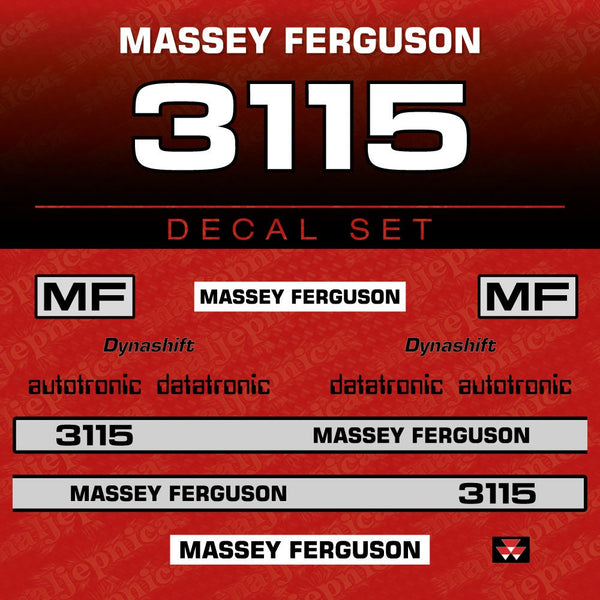 Massey Ferguson 3115 Aftermarket Replacement Tractor Decal (Sticker) Set