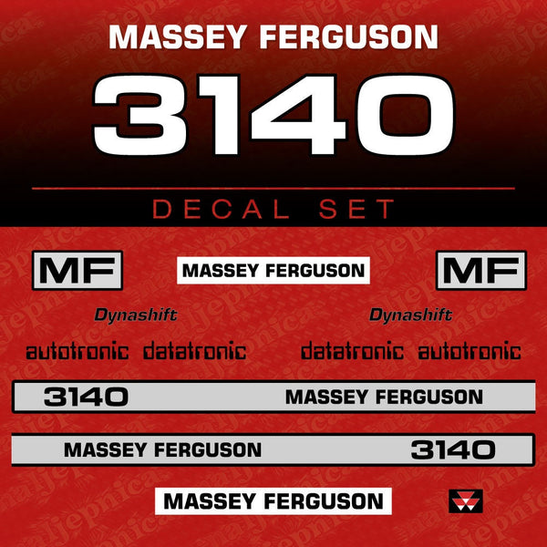 Massey Ferguson 3140 Aftermarket Replacement Tractor Decal (Sticker) Set