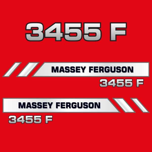 Massey Ferguson 3455F Aftermarket Replacement Tractor Decal (Sticker) Set