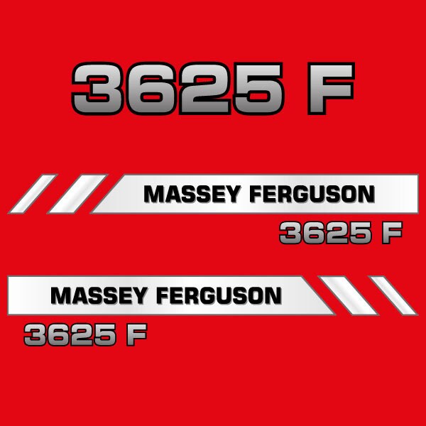 Massey Ferguson 3625F Aftermarket Replacement Tractor Decal (Sticker) Set