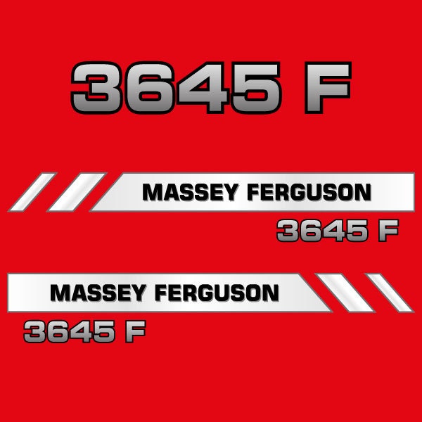 Massey Ferguson 3645F Aftermarket Replacement Tractor Decal (Sticker) Set