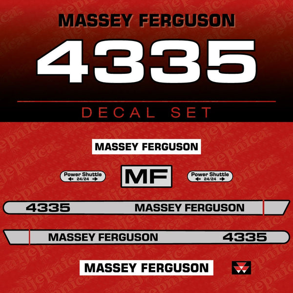 Massey Ferguson 4335 Aftermarket Replacement Tractor Decal (Sticker) Set