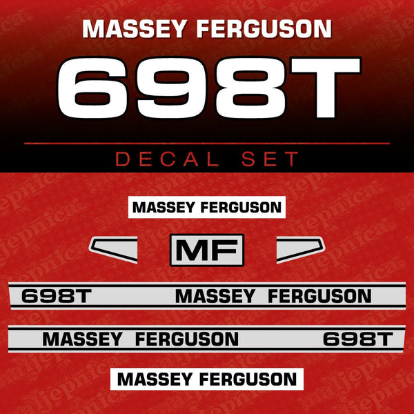 Massey Ferguson 698T Aftermarket Replacement Tractor Decal (Sticker) Set