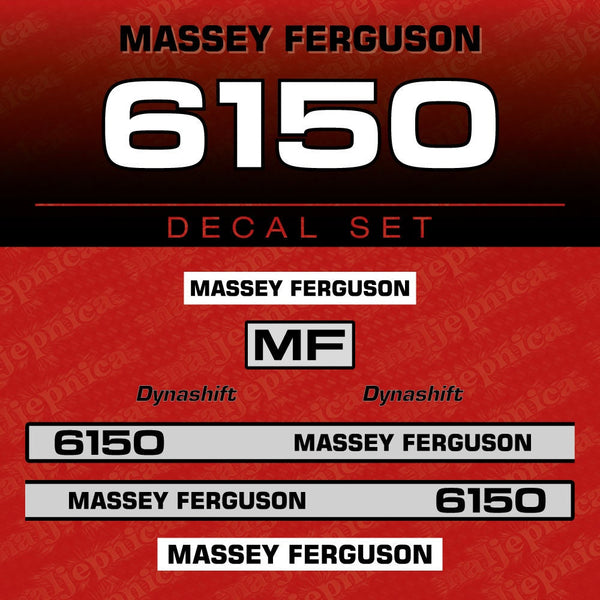 Massey Ferguson 6150 Aftermarket Replacement Tractor Decal (Sticker) Set