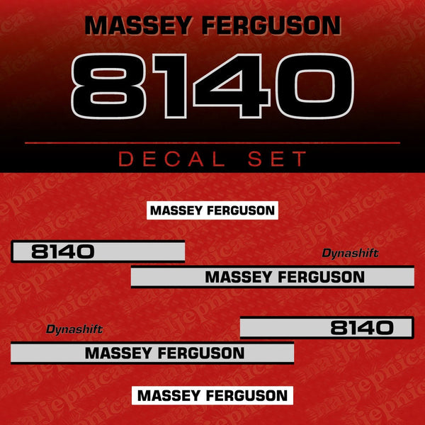 Massey Ferguson 8140 Aftermarket Replacement Tractor Decal (Sticker) Set