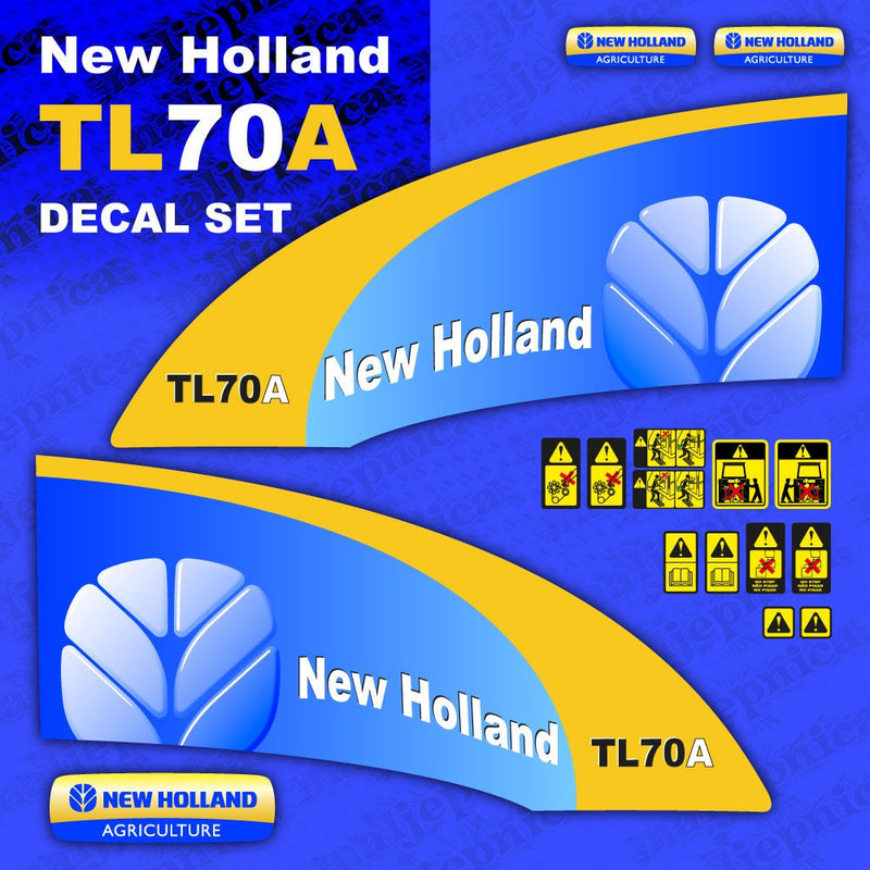 New Holland TL70A Aftermarket Replacement Tractor Decal (Sticker) Set