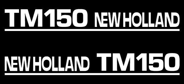 New Holland TM150 Black Aftermarket Replacement Tractor Decal (Sticker) Set