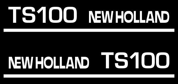 New Holland TS100 Black Aftermarket Replacement Tractor Decal (Sticker) Set