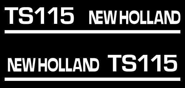 New Holland TS115 Aftermarket Replacement Tractor Decal (Sticker) Set