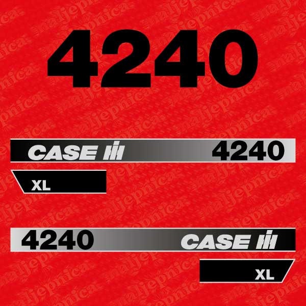 Case 4240 XL Aftermarket Replacement Tractor Decal (Sticker) Set