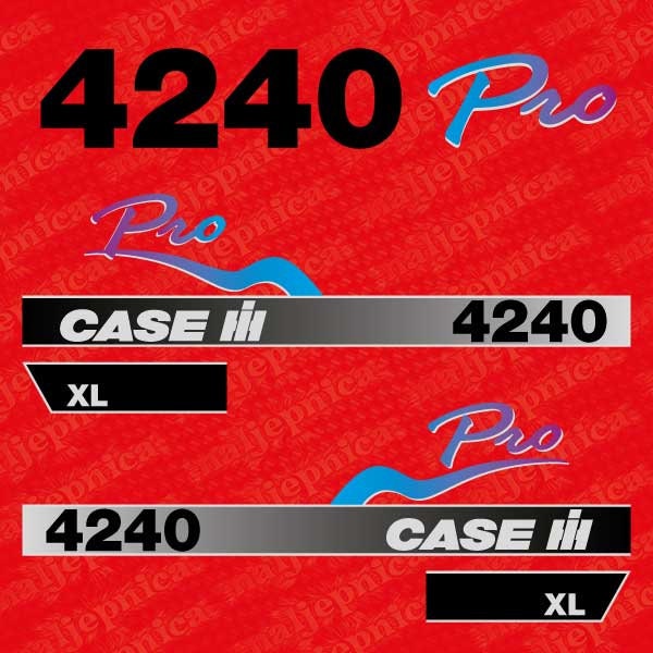 Case 4240 XL Pro Aftermarket Replacement Tractor Decal (Sticker) Set