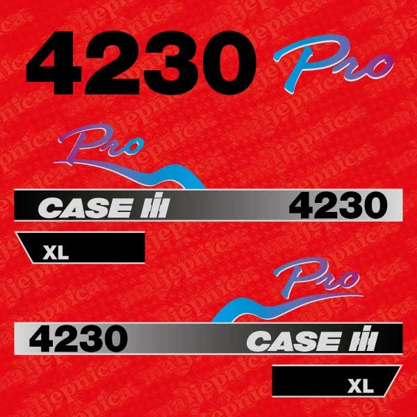 Case 4230 XL Pro Aftermarket Replacement Tractor Decal (Sticker) Set