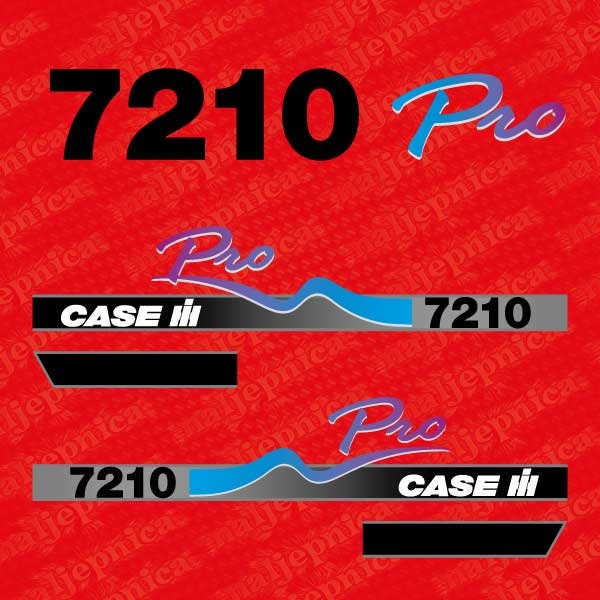 Case 7210 PRO Aftermarket Replacement Tractor Decal (Sticker) Set