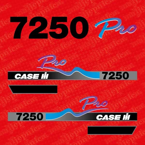 Case 7250 PRO Aftermarket Replacement Tractor Decal (Sticker) Set