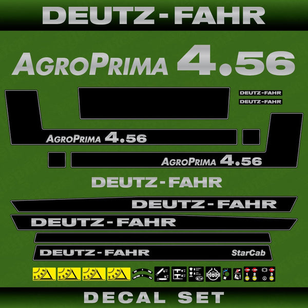 Deutz Fahr AgroPrima 4.56 Aftermarket Replacement Tractor Decal (Sticker) Set