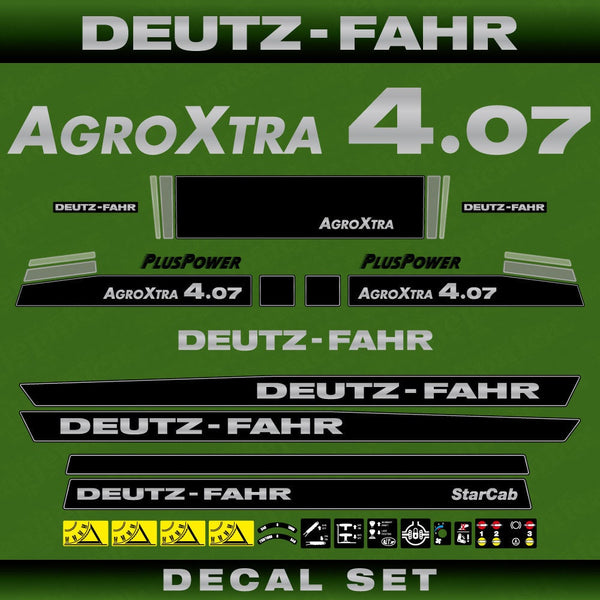 Deutz Fahr Agroxtra 407 Aftermarket Replacement Tractor Decal Sticke 411 Decals 4212