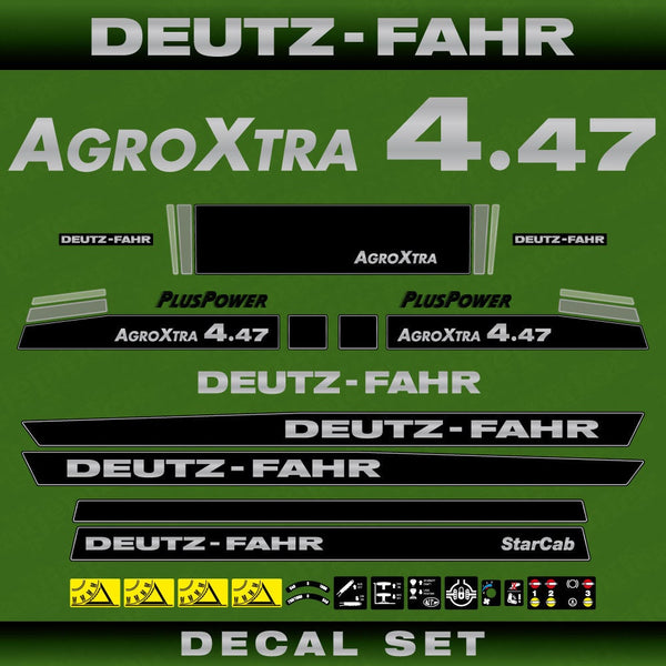 Deutz Fahr AgroXtra 4.47 Aftermarket Replacement Tractor Decal (Sticker) Set