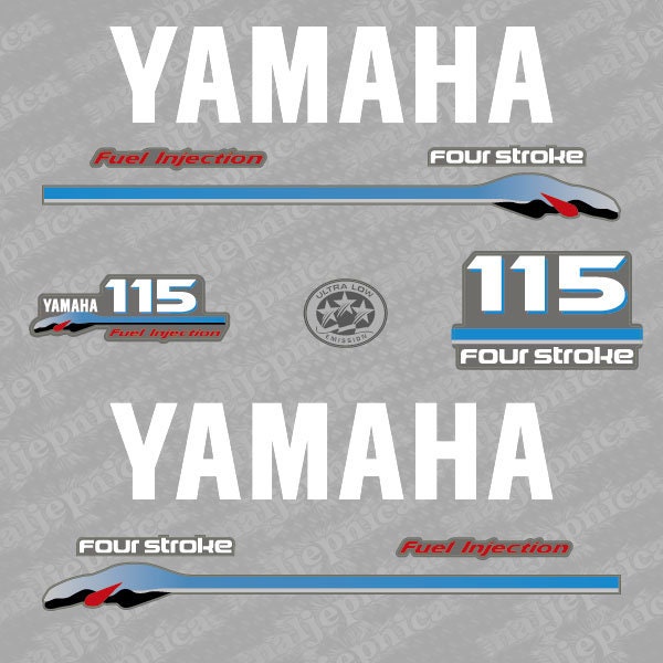 Yamaha 115 Four Stroke (2000) Outboard Decal Sticker Set