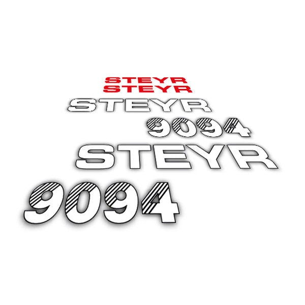 Steyr 9094 (1993) Aftermarket Replacement Tractor Decal (Sticker) Set
