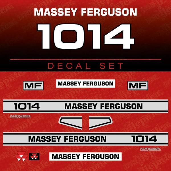 Massey Ferguson 1014 (L) Aftermarket Replacement Tractor Decal (Sticker) Set