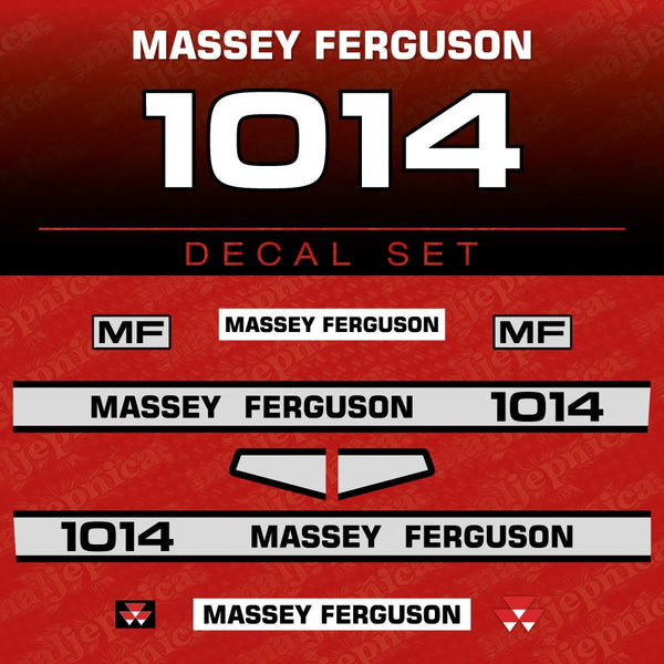 Massey Ferguson 1014 (E) Aftermarket Replacement Tractor Decal (Sticker) Set