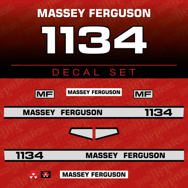Massey Ferguson 1134 (E) Aftermarket Replacement Tractor Decal (Sticker) Set