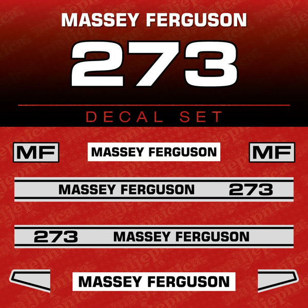 Massey Ferguson 273 Aftermarket Replacement Tractor Decal (Sticker) Set