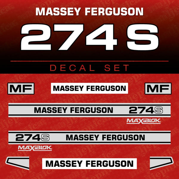 Massey Ferguson 274S Aftermarket Replacement Tractor Decal (Sticker) Set