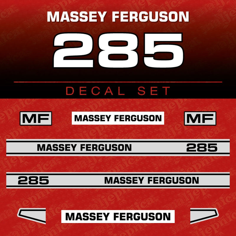 Massey Ferguson 285 Aftermarket Replacement Tractor Decal (Sticker) Set