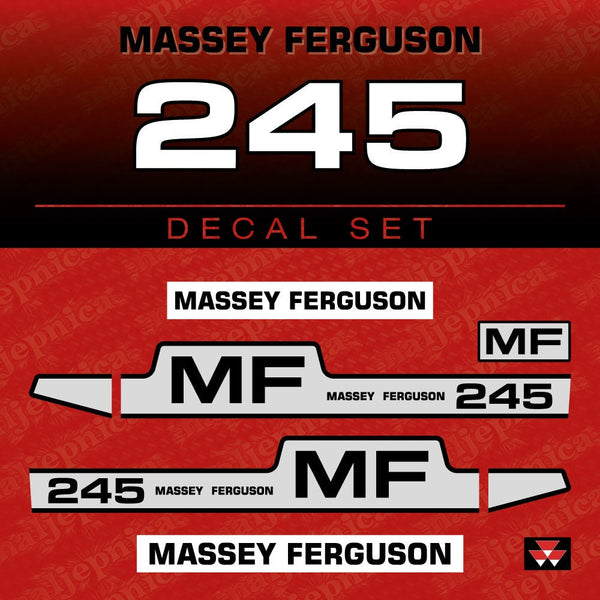 Massey Ferguson 245 Aftermarket Replacement Tractor Decal (Sticker) Set