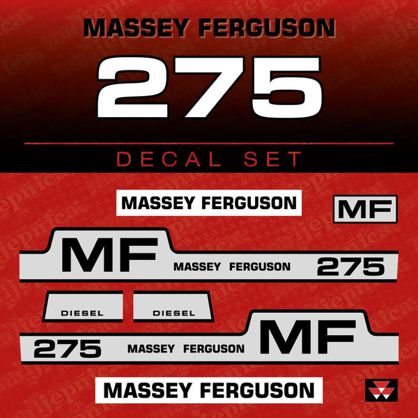 Massey Ferguson 275 Aftermarket Replacement Tractor Decal (Sticker) Set