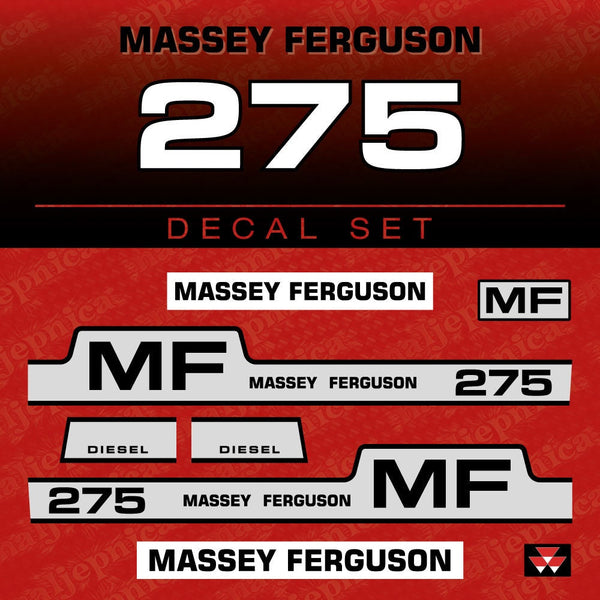 Ferguson Decals Massey Ferguson 275 Aftermarket Replacement Tractor Decal (Sticker) Se ...