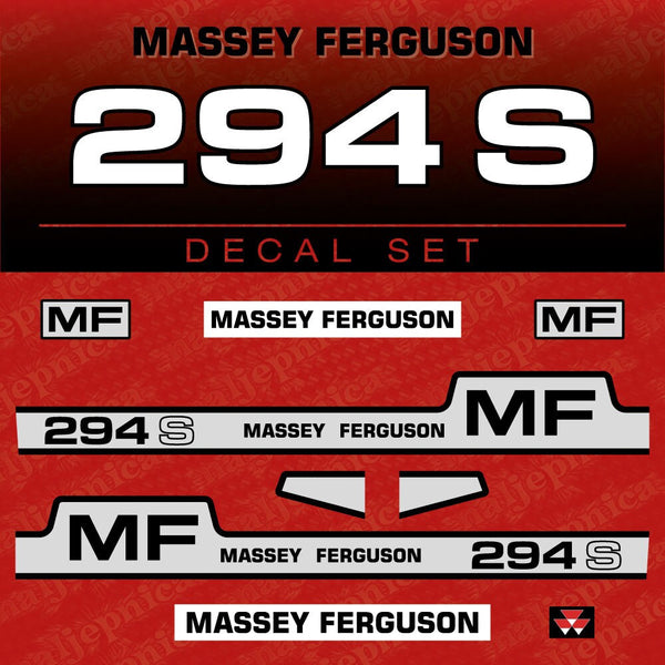 Massey Ferguson 294S Aftermarket Replacement Tractor Decal (Sticker) Set