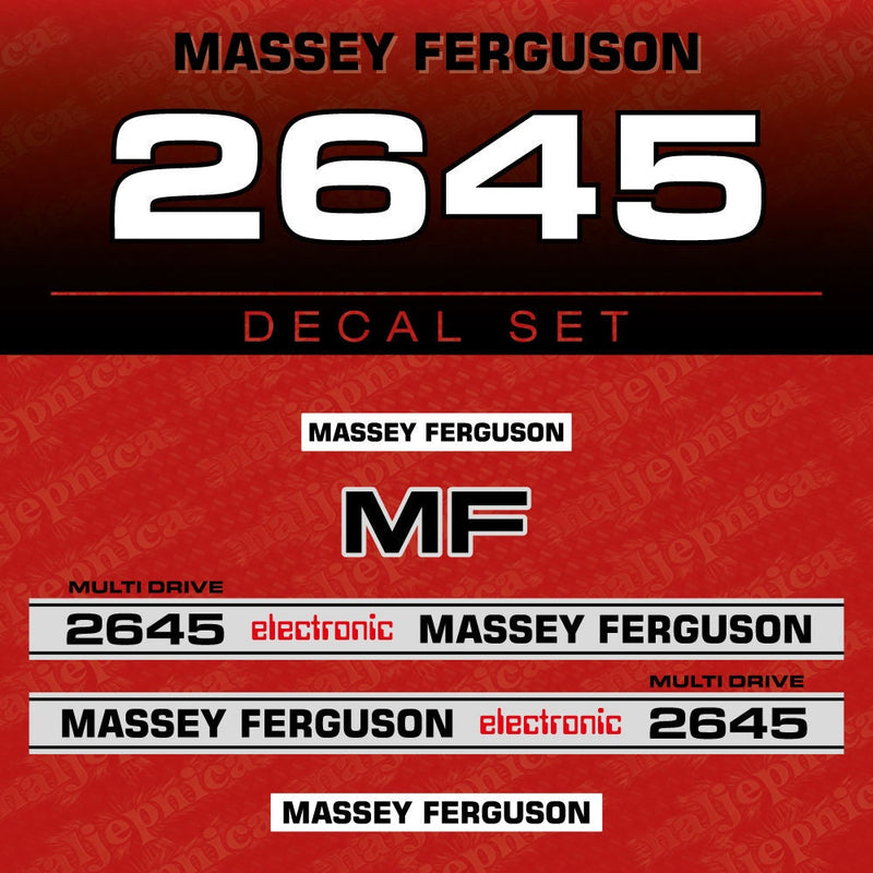 Massey Ferguson 2645 Aftermarket Replacement Tractor Decal (Sticker) Set