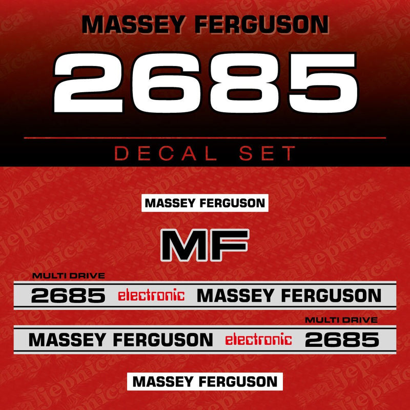 Massey Ferguson 2685 Aftermarket Replacement Tractor Decal (Sticker) Set