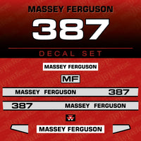 Massey Ferguson 387 Aftermarket Replacement Tractor Decal (Sticker) Set