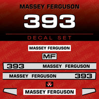 Massey Ferguson 393 Aftermarket Replacement Tractor Decal (Sticker) Set
