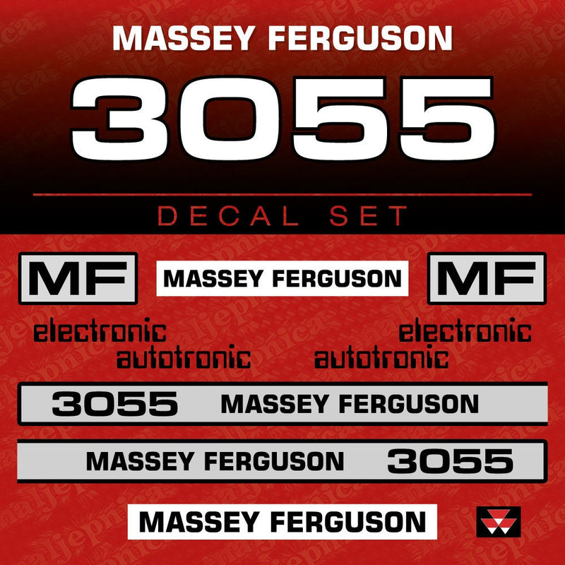 Massey Ferguson 3055 Aftermarket Replacement Tractor Decal (Sticker) Set