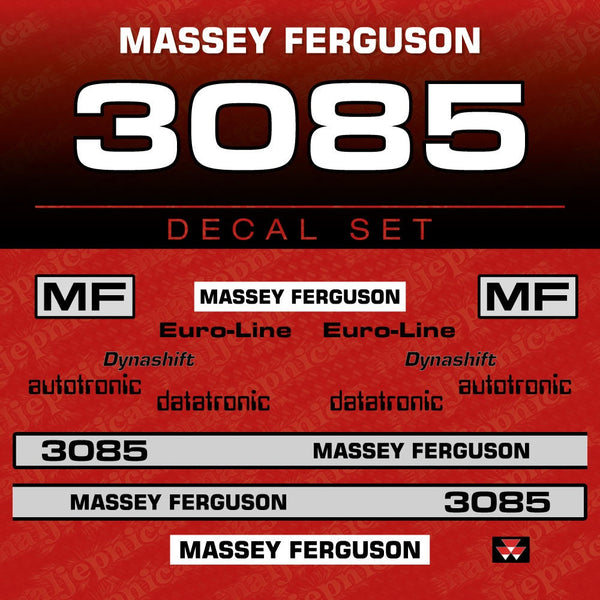 Massey Ferguson 3085 Aftermarket Replacement Tractor Decal (Sticker) Set