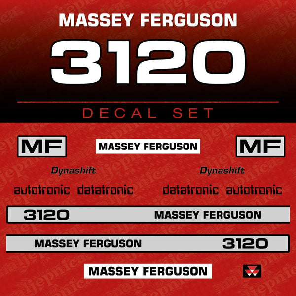 Massey Ferguson 3120 Aftermarket Replacement Tractor Decal (Sticker) Set