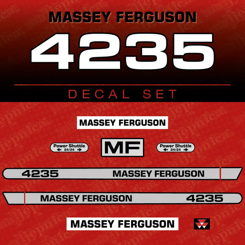 Massey Ferguson 4235 Aftermarket Replacement Tractor Decal (Sticker) Set