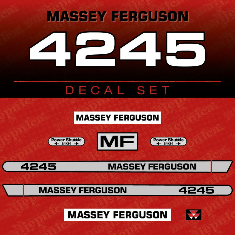 Massey Ferguson 4245 Aftermarket Replacement Tractor Decal (Sticker) Set