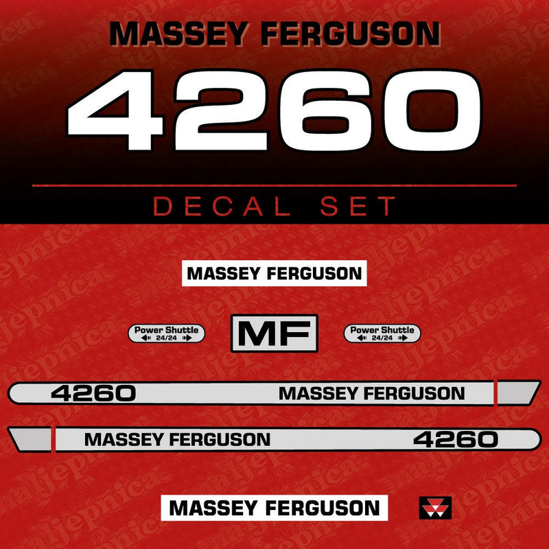 Massey Ferguson 4260 Aftermarket Replacement Tractor Decal (Sticker) Set