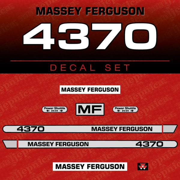 Massey Ferguson 4370 Aftermarket Replacement Tractor Decal (Sticker) Set