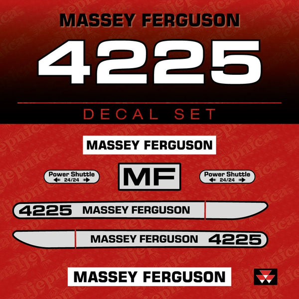 Massey Ferguson 4225 (2000) Aftermarket Replacement Tractor Decal (Sticker) Set