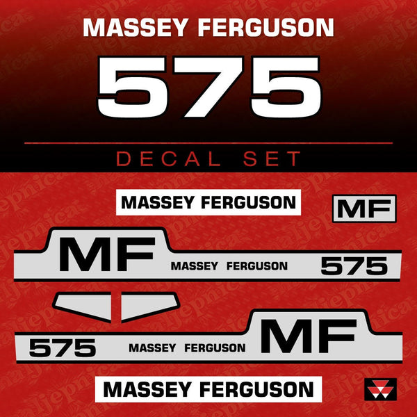 Massey Ferguson 575 Aftermarket Replacement Tractor Decal (Sticker) Set