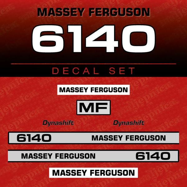 Massey Ferguson 6140 Aftermarket Replacement Tractor Decal (Sticker) Set