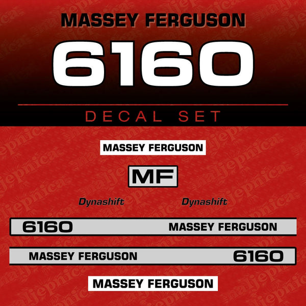 Massey Ferguson 6160 Aftermarket Replacement Tractor Decal (Sticker) Set