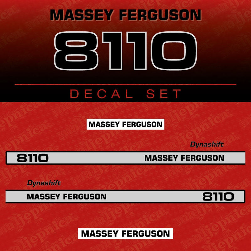 Massey Ferguson 8110 Aftermarket Replacement Tractor Decal (Sticker) Set