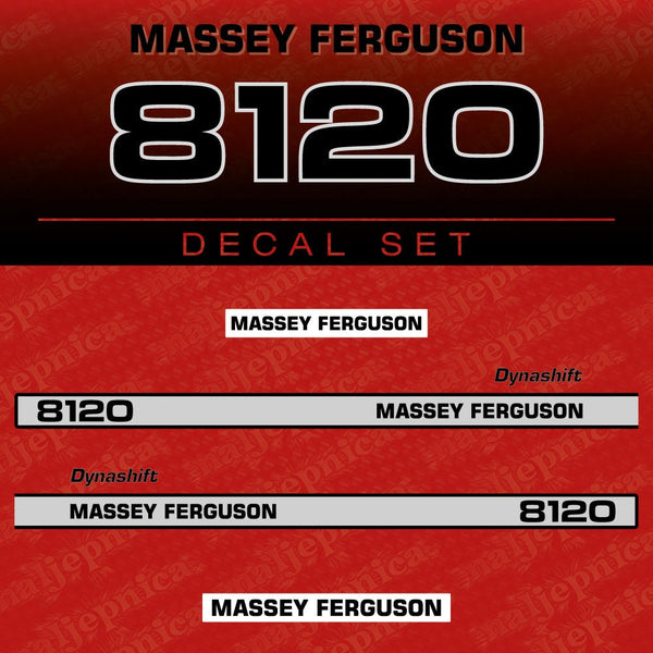 Massey Ferguson 8120 Aftermarket Replacement Tractor Decal (Sticker) Set